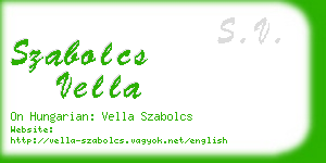 szabolcs vella business card